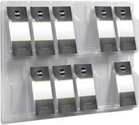 Helit - Supporto da parete per opuscoli, modello "Clearly" 12 x 13 Din A4
