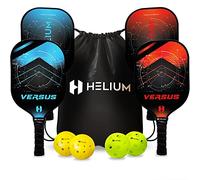 Helium Pickleball Paddles Set of 4 - USAPA Certified - Graphite Fiberglass Surface, Lightweight Honeycomb Core