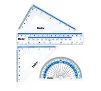 Helix Q68048 - Set per geometria, 15 cm, confezione da 4 pezzi, colore: trasparente