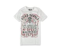 Helix Uomo Strada Diavoli Grafico T-Shirt,Bianco,Piccolo