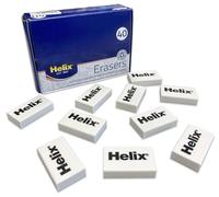 Helix Y91040 - Set di 40 gomme per testi a stampa, 34 x 20 x 8 mm, colore: bianco