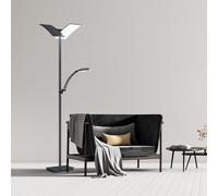 HELL Piantana LED Andy, a 3 luci, antracite, CCT, dimmer HELL