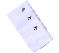 Hell Blues Fazzoletto da uomo con monogramma con iniziale, confezione da 3 pezzi, 100% cotone, G, 18inch X 18inch