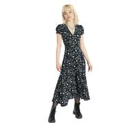 Hell Bunny Gotico Stregoneria Hello Goodbye Nero Vestito Bianco