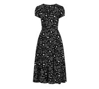 Hell Bunny Hello Goodbye Dress Donna Abito Lungo Nero/Bianco L 100% Viscosa