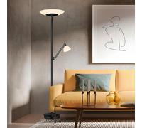 Hell Findus Lampada da terra LED, nero - con lampada da lettura