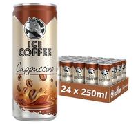 HELL Ice Coffee Cappuccino | 24 x 250 ml Dosen Multipack | 40 mg/100 ml Koffein | enthält Arabica & Robusta Kaffeeextrakte | 75% UHT-Milch | trinkfertig