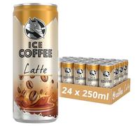 HELL Ice Coffee Latte | 24 lattine da 250 ml | 40 mg/100 ml di caffeina | Contiene estratti di vero chicco di caffè Arabica e Robusta | 75% latte UHT | Senza conservanti | Caffè freddo | Pronto da