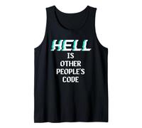 Hell is Other People Code Funny Coding Programmatore di Computer Canotta