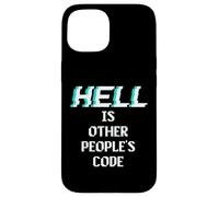 Hell is Other People Code Funny Coding Programmatore di computer Custodia per iPhone 15