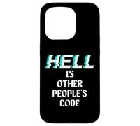 Hell is Other People Code Funny Coding Programmatore di computer Custodia per iPhone 15 Pro