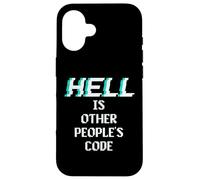 Hell is Other People Code Funny Coding Programmatore di computer Custodia per iPhone 16