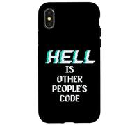 Hell is Other People Code Funny Coding Programmatore di computer Custodia per iPhone X/XS