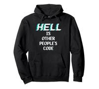 Hell is Other People Code Funny Coding Programmatore di Computer Felpa con Cappuccio