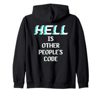 Hell is Other People Code Funny Coding Programmatore di Computer Felpa con Cappuccio