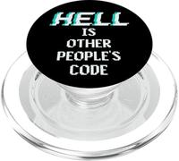 Hell is Other People Code Funny Coding Programmatore di computer PopSockets PopGrip per MagSafe