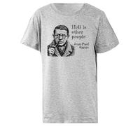 Hell Is Other People T-Shirt per Bambini in Cotone Grigio Base Basic Cotton Grey Children's T-Shirt