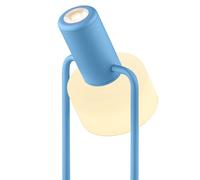HELL Lampada da tavolo LED Banji, blu pastello, altezza 37 cm, dimmer a pulsante HELL