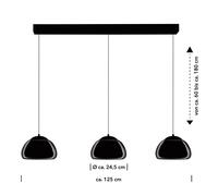 HELL Luxxo lampada a sospensione LED, squadrata, 3 luci, 20636/3-06, Luxxo [Lampade per Interni > Lampade a Sospensione]
