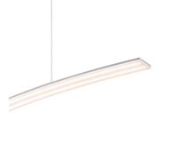 HELL Lampada LED a sospensione Sira, lunghezza 130 cm, metallo color alluminio, CCT HELL