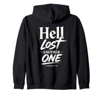 Hell Lost Another One - 1 Corinthians 15:55 Christian Faith Felpa con Cappuccio