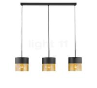 Hell Mesh Lampada a sospensione 3 fuochi, nero/dorato