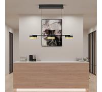 Hell Mesh Lampada a sospensione LED 3 fuochi, nero/dorato