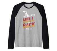 Hell Michigan Sono Stato all'inferno e Ritorno Maglia con Maniche Raglan