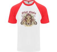 Hell Riders Maglietta Baseball S/S Per Uomo Motociclista