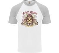 Hell Riders Maglietta Baseball S/S Per Uomo Motociclista