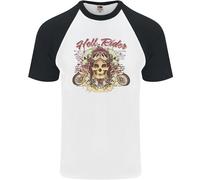 Hell Riders Maglietta Baseball S/S Per Uomo Motociclista