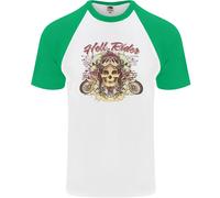 Hell Riders Maglietta Baseball S/S Per Uomo Motociclista