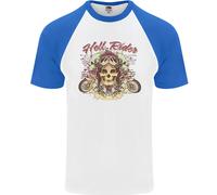 Hell Riders Maglietta Baseball S/S Per Uomo Motociclista