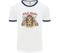 Hell Riders Moto Ciclista Uomo Ringer T-Shirt