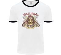 Hell Riders Moto Ciclista Uomo Ringer T-Shirt