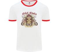 Hell Riders Moto Ciclista Uomo Ringer T-Shirt