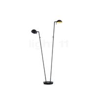 Hell Samy Lampada da terra LED 2 fuochi, nero - 130 cm