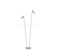 HELL Piantana LED Tom Pro, color sabbia, a 2 luci, CCT, dimmer HELL