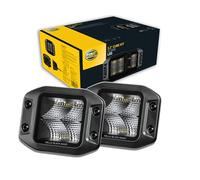 HELLA 1FA 358 176-831 LED-Faro di profondità, Black Magic Cube Kit 3.2", 12/24V, Montaggio, interno, Illuminazione campo vicino, Cavo 500mm, Spina Spina DEUTSCH, Kit, Quantità 2