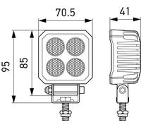HELLA Faro da lavoro compatibile con 1GA 357 110-002