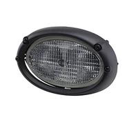 HELLA 1GA 996 161-111 Alogeno-Faro da lavoro, Oval 100, 12V, Montaggio, interno/Raccordo a vite, Fissaggio a 2 punti, Illuminazione campo vicino, Spina AMP