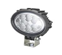 HELLA 1GA 996 761-111 LED-Faro da lavoro, Oval 100 Compact, 12/24V, 1850lm, avvitato/Montaggio, esterno, arco di montaggio orientabile, Illuminazione a lungo raggio, Spina Spina DEUTSCH