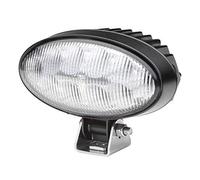 HELLA 1GB 996 486-001 LED-Faro da lavoro, Oval 90 Gen. II, 24/12V, 5000lm, Montaggio, esterno/avvitato, arco di montaggio orientabile, Illuminazione campo vicino, Spina Spina DEUTSCH