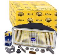 HELLA 1ND 005 700-421 Alogeno-Fendinebbia, Comet 550, 12V, rettangolare, Montaggio, esterno, Lente diffusore cristallina, colore diffusore luce giallo, Dx/Sx