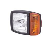HELLA 1SA 996 120-451 Faro principale, 12V, Montaggio, esterno, colore diffusore luce giallo, Spina AMP, anteriore Sx