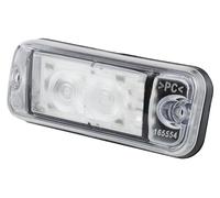 HELLA 2PF 009 514-001 Luce di posizione, LED, 24V, Montaggio, interno/Raccordo a vite, colore diffusore luce cristallino, colore luce LED bianco, anteriore, Quantità 1