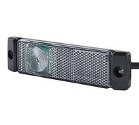 HELLA 2PG 008 645-541 Luce di posizione, LED, 24V, Montaggio, esterno/Raccordo a vite, colore diffusore luce cristallino, colore luce LED bianco, Cavo 1300mm, anteriore, Quantità 1