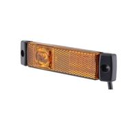 HELLA Luce demarcazione laterale - LED - 24V - Raccordo a vite/Montaggio, esterno - CCC/ADR/GGVS - Colore diffusore luce: giallo - Cavo: 1500mm - 2PS 008 645-001