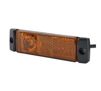 HELLA Luce demarcazione laterale - LED - 24V - Raccordo a vite/Montaggio, esterno - ADR/GGVS - Colore diffusore luce: giallo - Cavo: 2000mm - Spina: EasyConn - 2a... poli - 2PS 008 645-361