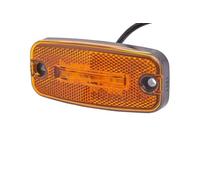 HELLA Luce demarcazione laterale - LED - 24V - Raccordo a vite/Montaggio, esterno - ADR/GGVS - Colore diffusore luce: giallo - Cavo: 4530mm - Spina: AMP - 2a... poli - 2PS 345 600-051